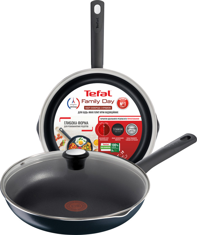 Сковорода TEFAL Family Day з кришкою 24 см (B5660453_SET)